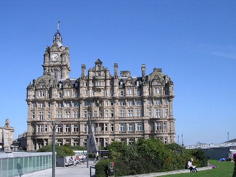 The stunning exterior of the Balmoral Hotel in Edinburgh