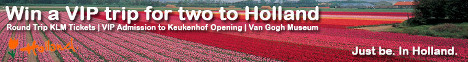 Win a VIP trip for two to Holland