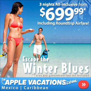 Got the Winter Blues? Apple Vacations Can Help!