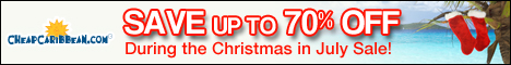 Cheap Caribbean XMAS in July Sale - Savings up to 70% OFF