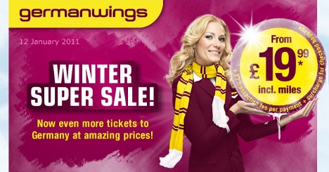 Germanwings - Reduced tickets from 19.99 GBP
