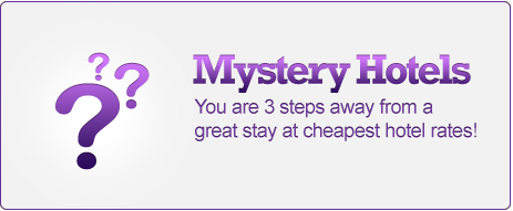 Save up to 70% off on Mystery Hotels