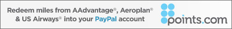 Redeem Miles into your PayPal Account at points.com