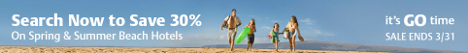 Spring Break Sale! Save 30% on Beach hotels with Travelocity