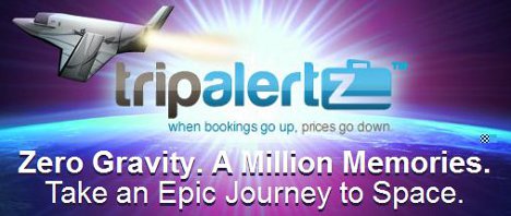 Win a free trip to space with TripAlertz
