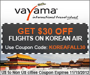 $30 Off Korean Air