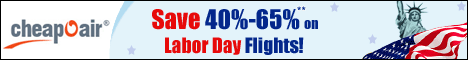 Save 40% to 65% on Labor Day flights