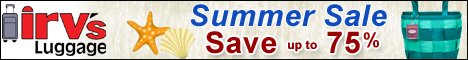 Summer Clearance Sale at Irv's Luggage - Save up to 75%