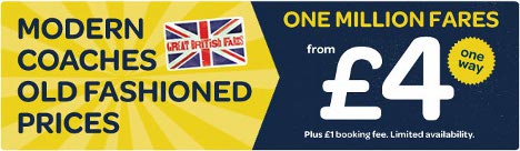 National Express - One million fares from £4 one way