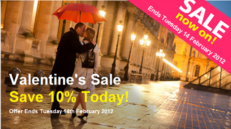 Valentine's sale now on at Paris Pass - 10% off