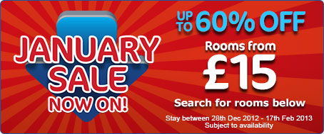 Travelodge January Sale: Rooms from 15 GBP